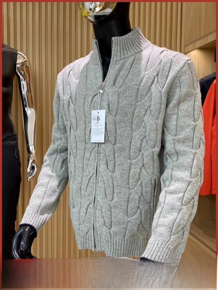 

Loose Fit Men's Knitwear Sweater Woolen Cardigan Casual Leisure Sle Spring Autumn Faion Urban Sle Long Sve Stand Collar