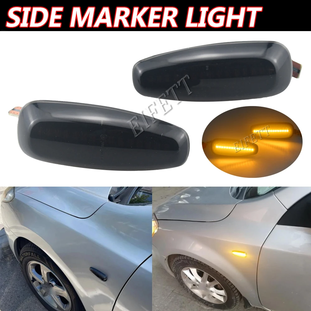 2X LED Dynamic Side Marker Light Turn Signal Lamp For Kia Pro Ceed Estate Rio III Hatchback Saloon For Hyundai I30 Azera Elantra