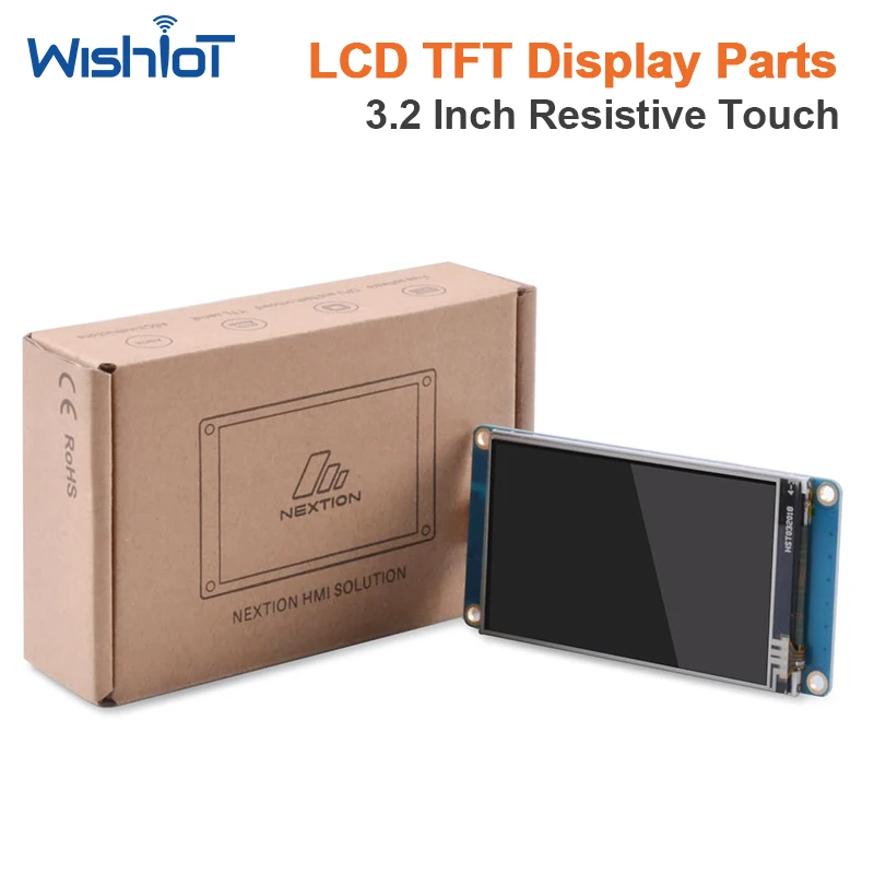 Nextion Pantalla HMI de 3,2″ Serie Básica NX4024T032 Pantalla táctil resistiva LCD-TFT 400×240 Compatible con Arduino y Raspberry Pi