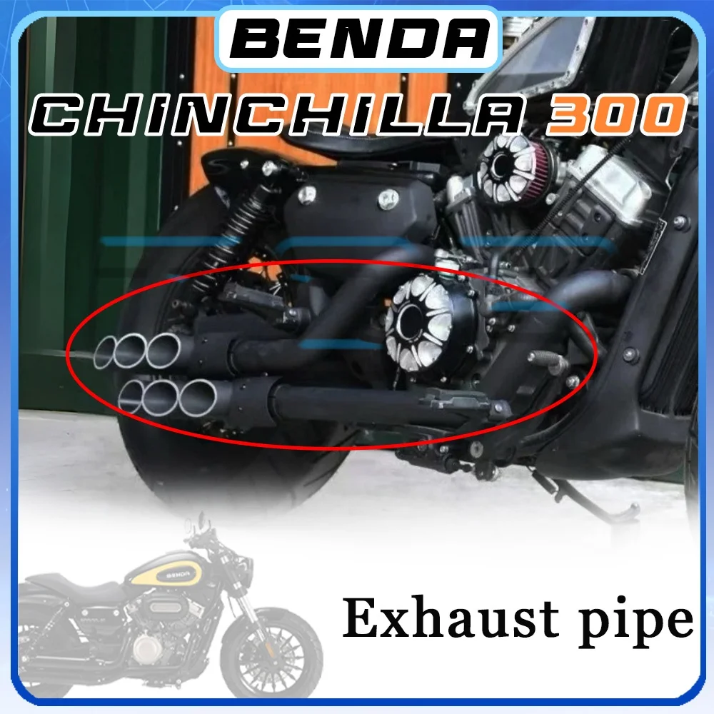 

Two exhaust pipes with six outlets, straight tail section BENDA CHINCHILLA 300 exhaust pipe 300 chinchilla chinchilla 300