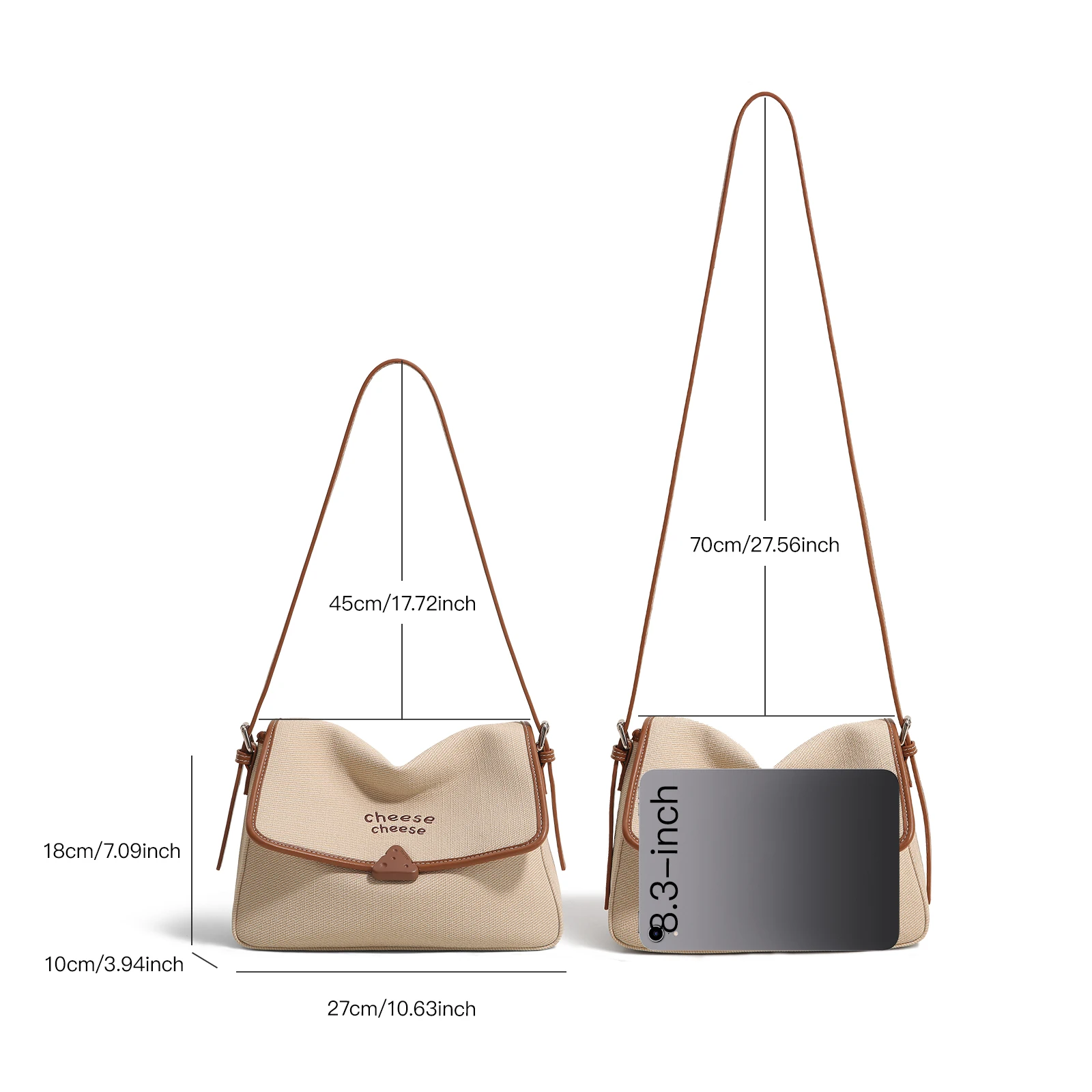 TOUTOU Cheese School Bag Sweet Girl Original Designer Brand Underarm One Shoulder Crossbody Bag Female Handbag Christian Gift