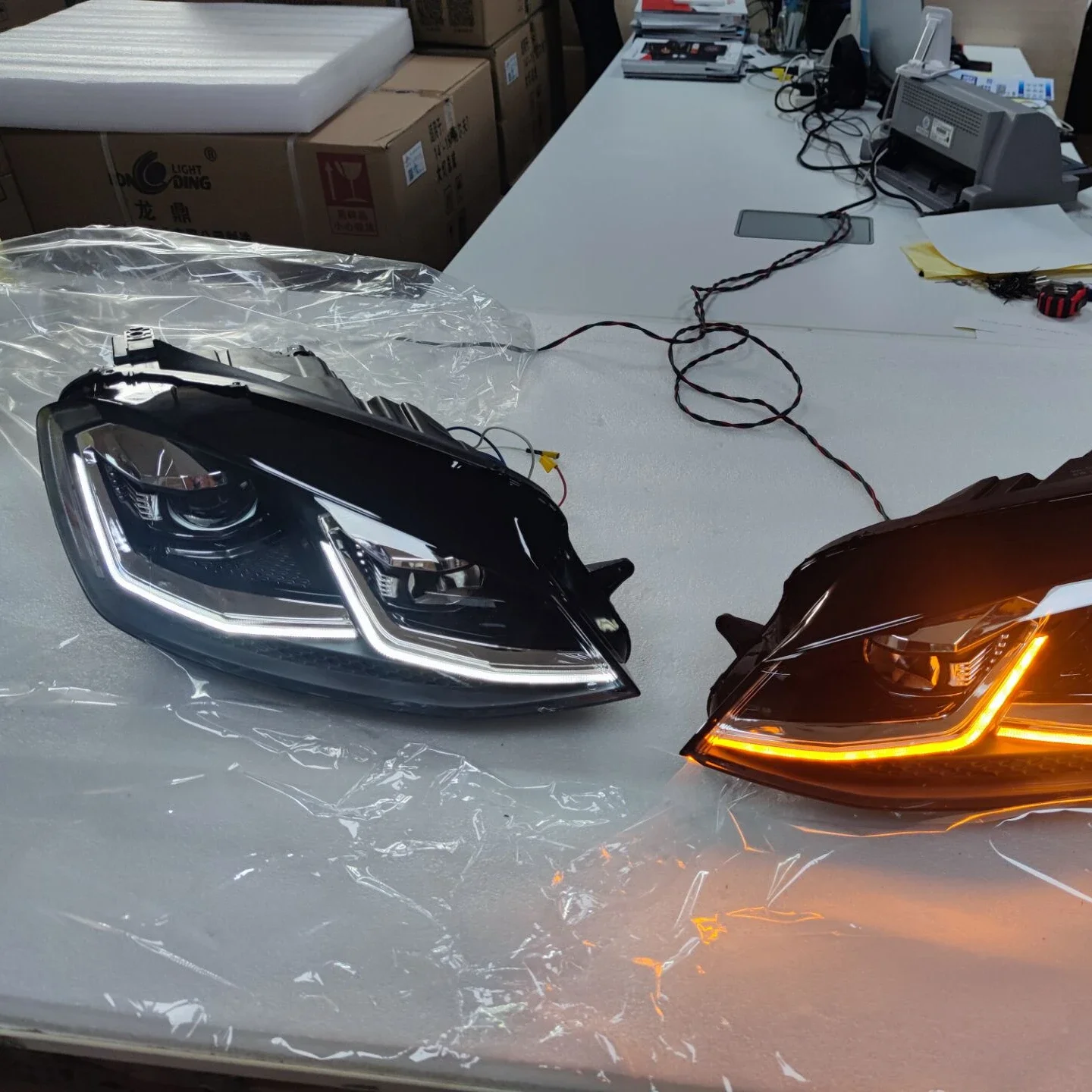 AirowLed Headlight For Golf 7 Update To 7.5 Version Headlight 2013-2014 Year For VOLKSWAGEN
