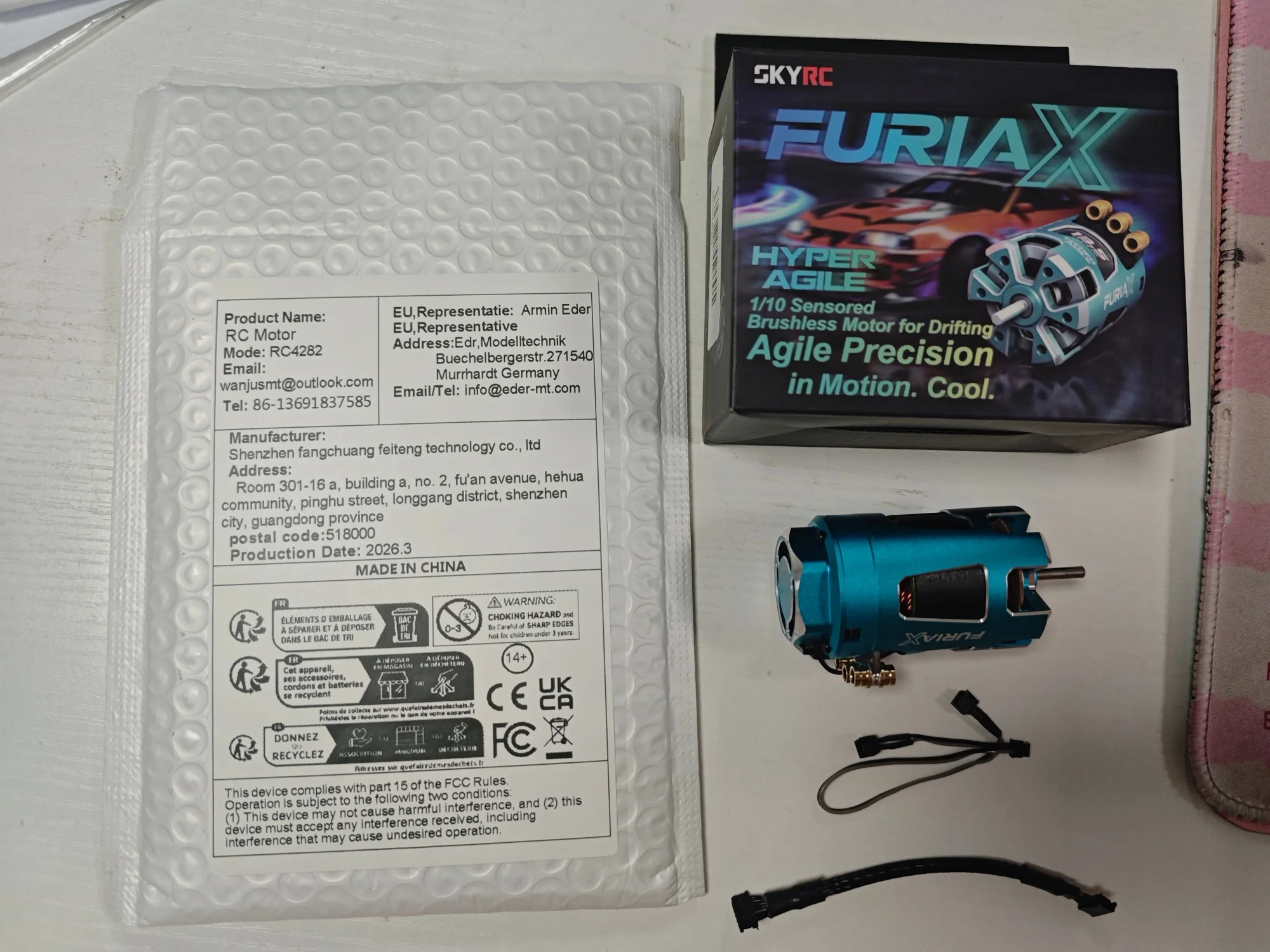 SKYRC Brushless Motor 1/10 RC Car FuriaX Hyper Agile 10.5T 13.5T Sensored Motors 1-3S Lipo 3.175mm Shaft For 1/10 Drifting Car