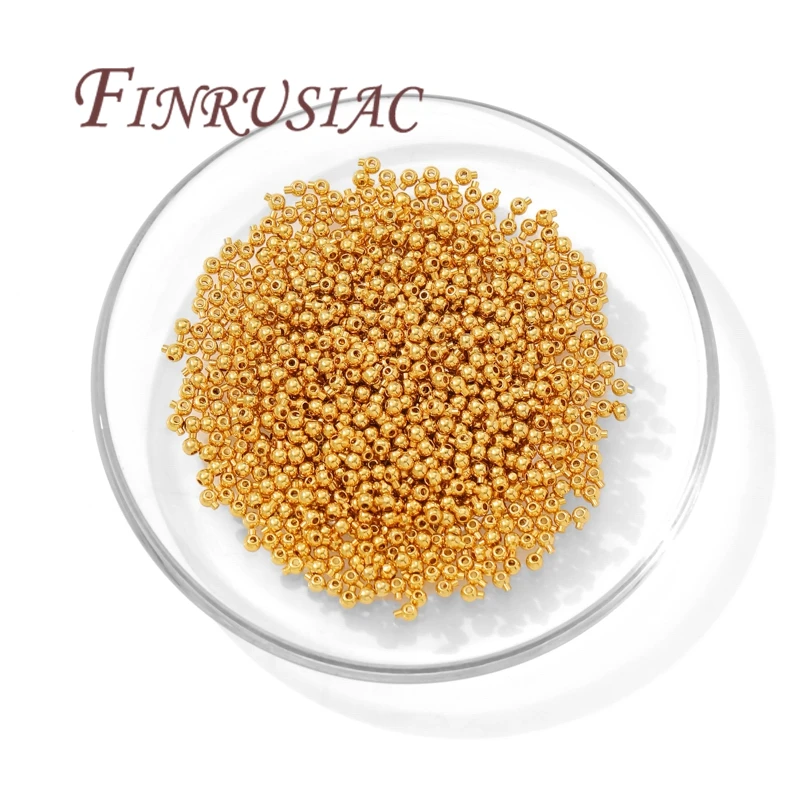 2.5mm 3mm 18K Gold Plated Crimp End Beads,Crimp Beads For Jewelry Making Supplies,Necklace End Bead,Bracelets Accessories