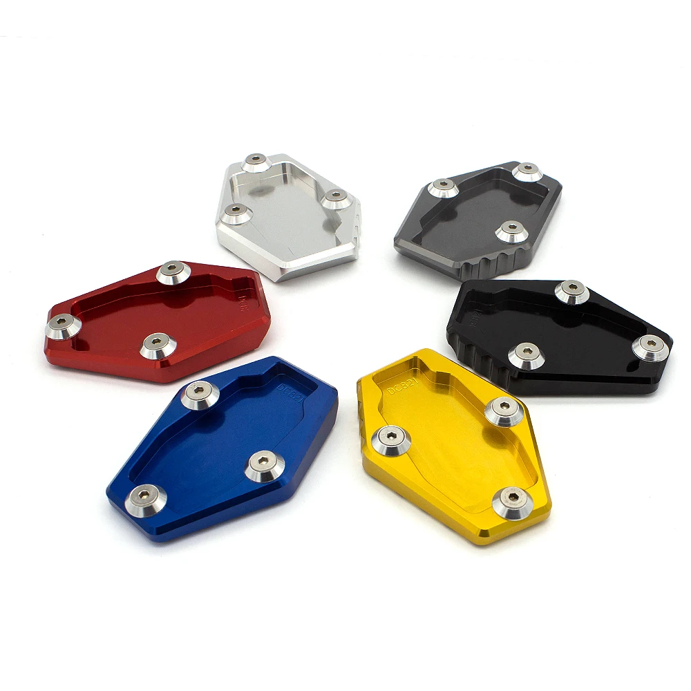For DUCATI Diavel 1260 Multistrada 950 1100 1260 1200 Monster 696 697 795 CNC Kickstand Side Stand Extension Enlarger Pad Plate