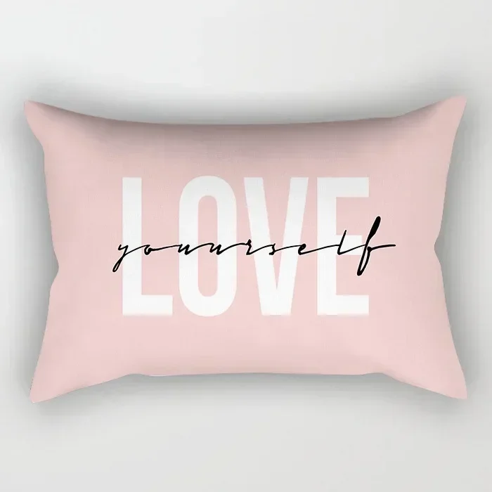 Pillowcase Pink Geometric Pattern Dream Fashion Cushion Home Decor