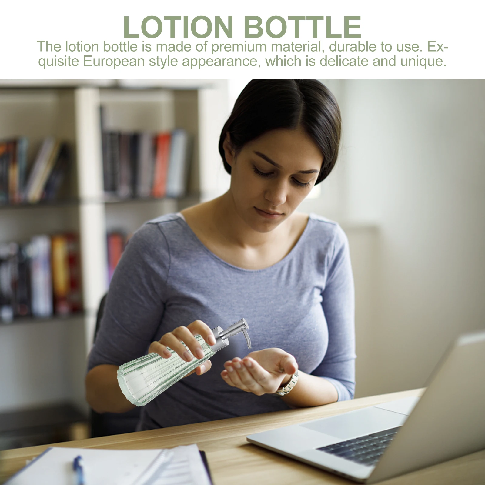 

1Pcs Bathroom Lotion Bottle European Style Glass Sub Bottle for Liquid Soap Hand Essential Oils Massage Bath Cream Shampoo