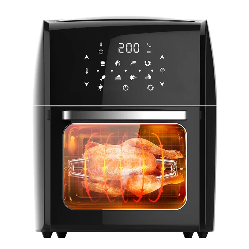 

10L/12.7 Electric Air Fryer Oven Rotisserie Dehydrator LED Large Capacity Chicken Frying Machine 5in1