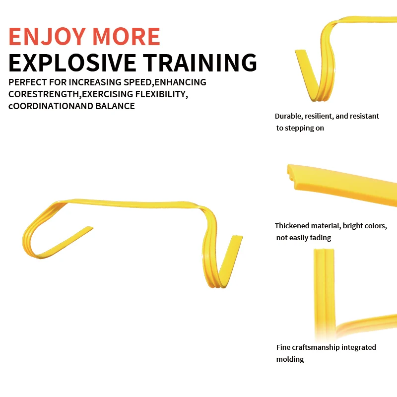 5 عبوات من معدات تدريب سرعة الرشاقة الصغيرة المسطحة على شكل حرف U، أداة تدريب اللياقة البدنية، أداة العارضة