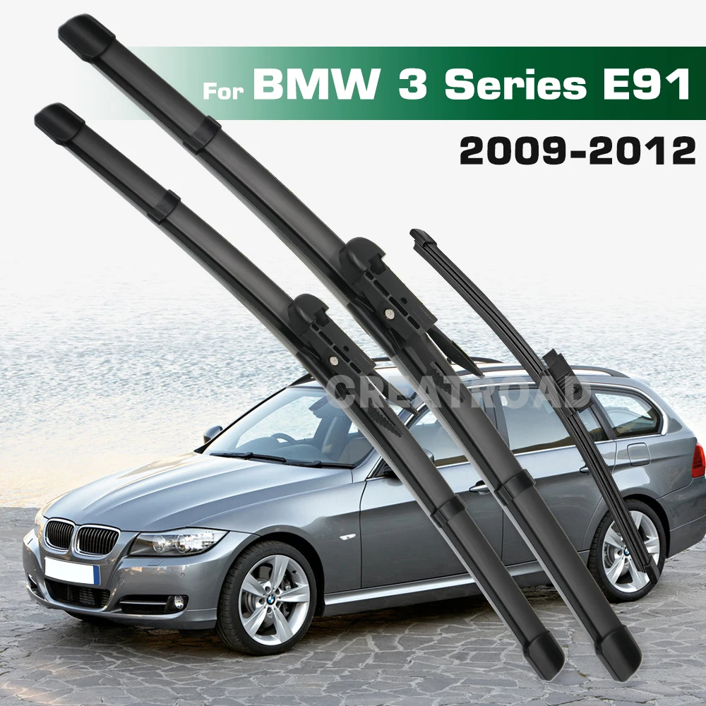 

GREATROAD Стеклоочиститель с левым и правым рулем, набор передних и задних щеток стеклоочистителя для BMW 3 серии E91 2009-2012, щетки для лобового стекла и окон