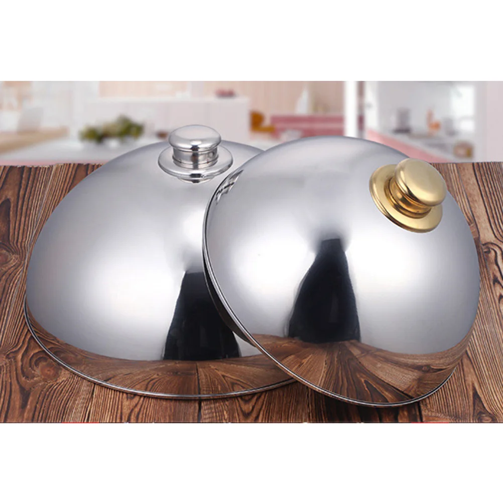 

Stainless Steel Food Cover Restaurant Grade Silver Cloche for Bacon Beef Burgers Grilled Sandwiches Outdoor Indoor