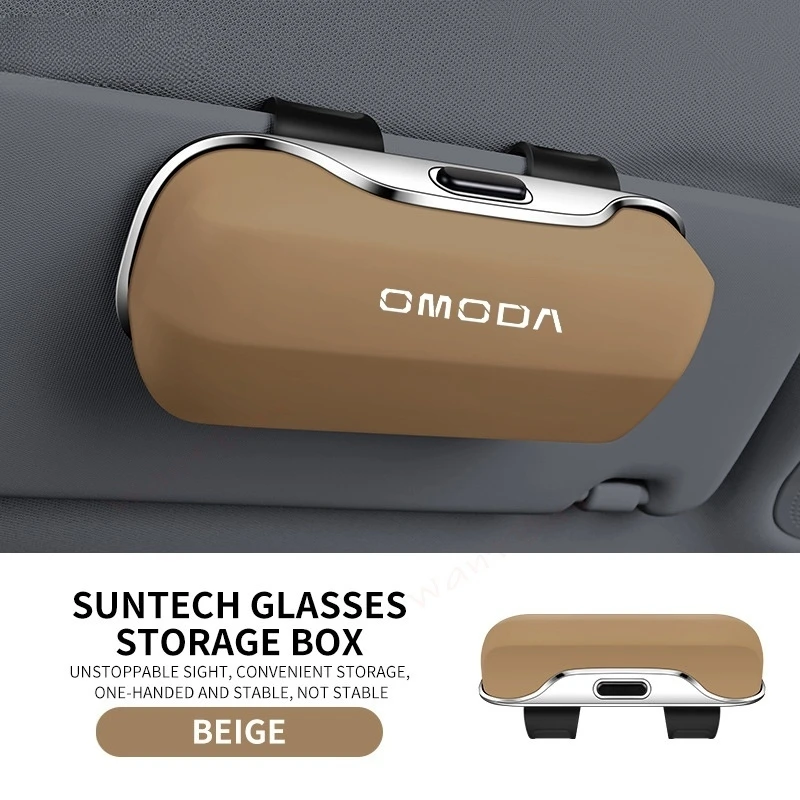 For Chery Omoda Series 5 E5 EV 5 C9 C7 9 2025 Sun Visor Mount Sunglasses Glasses Clip Box