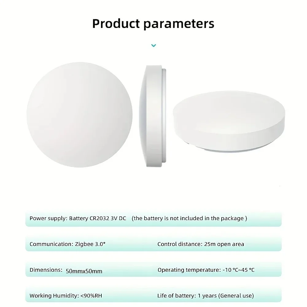 Tuya ZigBee Smart Scene Switch Button Wireless Remote One-key Controller Lights ON&OFF Multi-scene Intelligent Linkage Switch