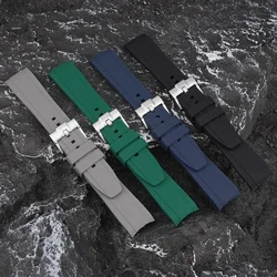 22mm Rubber Silicone Strap for Omega X Swatch joint MoonSwatch 20mm Curved End Sport Waterproof Watch Band for Seiko Water Ghost