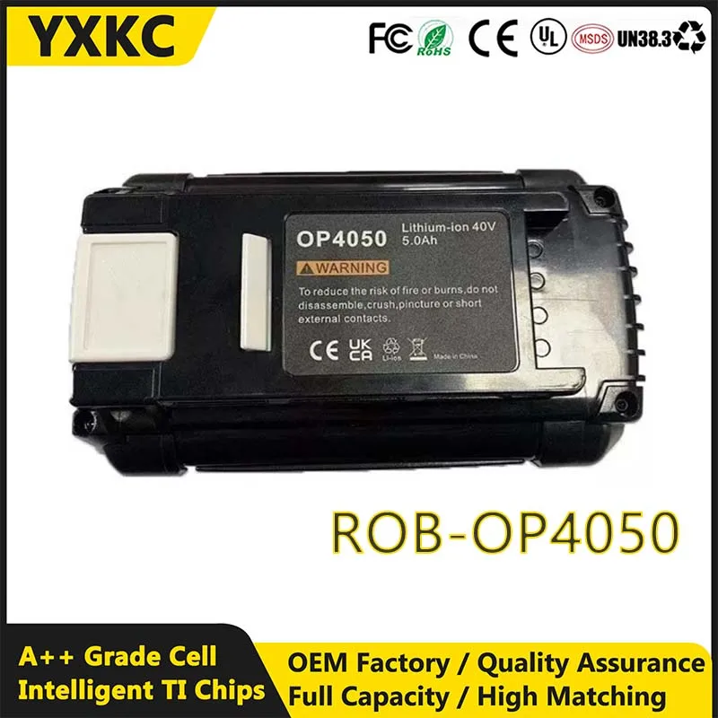 5.0Ah OP4050 OP4026 Battery Replacement for Ryobi 40V Lithium Ion Battery Compatible with OP4040 OP4030 OP4060A