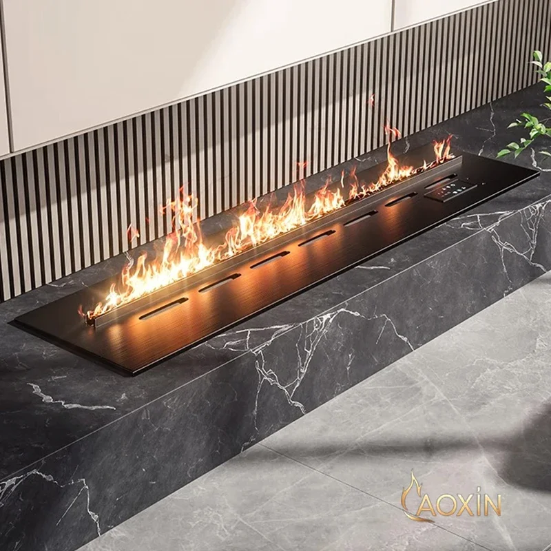 # for Electric Fireplace, 2500mm Steel Insert, 3D Ultrasonic Water Vapor Fireplace, LED Simulated Flame, Indoor Outdoor Living