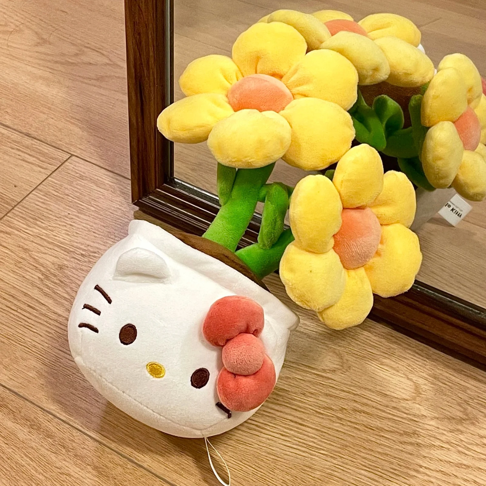 

Sanrio Hello Kitty Stuffed Plush Toy Hello Kitty Small Flower Potted Plant Desktop Ornament Birthday And Holiday Gifts