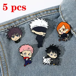 Jujutsu Kaisen Anime Cute Gojo Satoru Enamel Pins Cartoon Metal Brooches Lapel Badge Backpack Clothes Decorative Accessories