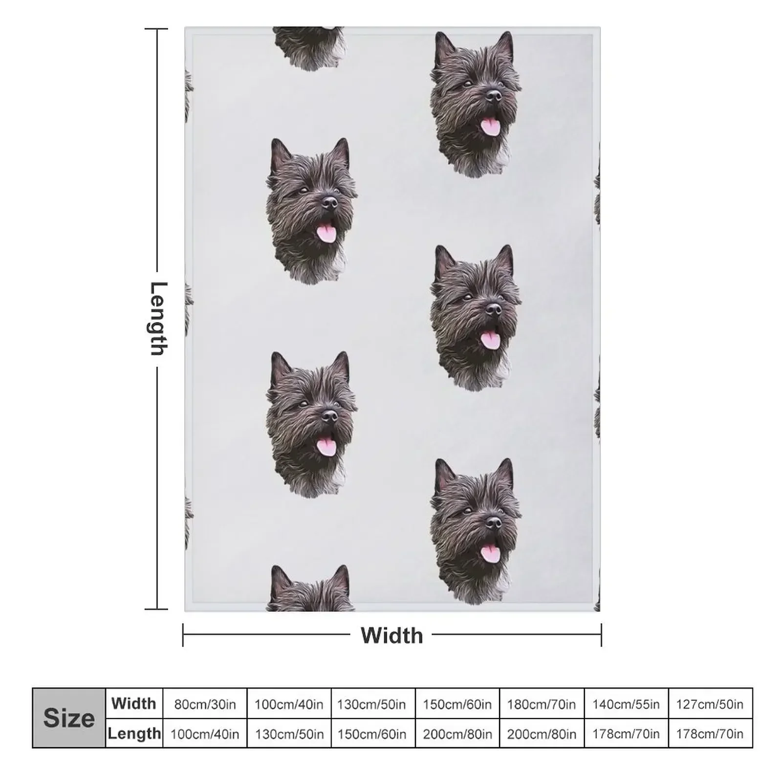 Cairn Terrier Cutie Throw Blanket couch cozy soft plush fuzzy picnic outdoor blanket