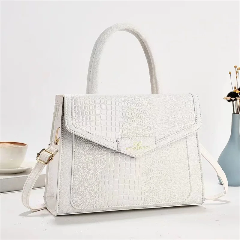 

Fashionable Classic Diaper Bag For Women: Elegant Leather Crossbody Bag, Minimalist Luxury Designer Tote With Solid Color