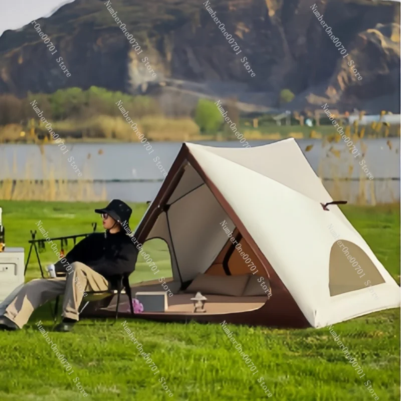 Outdoor Camping Beach Tent Camping Sun Shelter Family Automatic Instant Open Lightweight UV Protection Family Size Triangle Tent