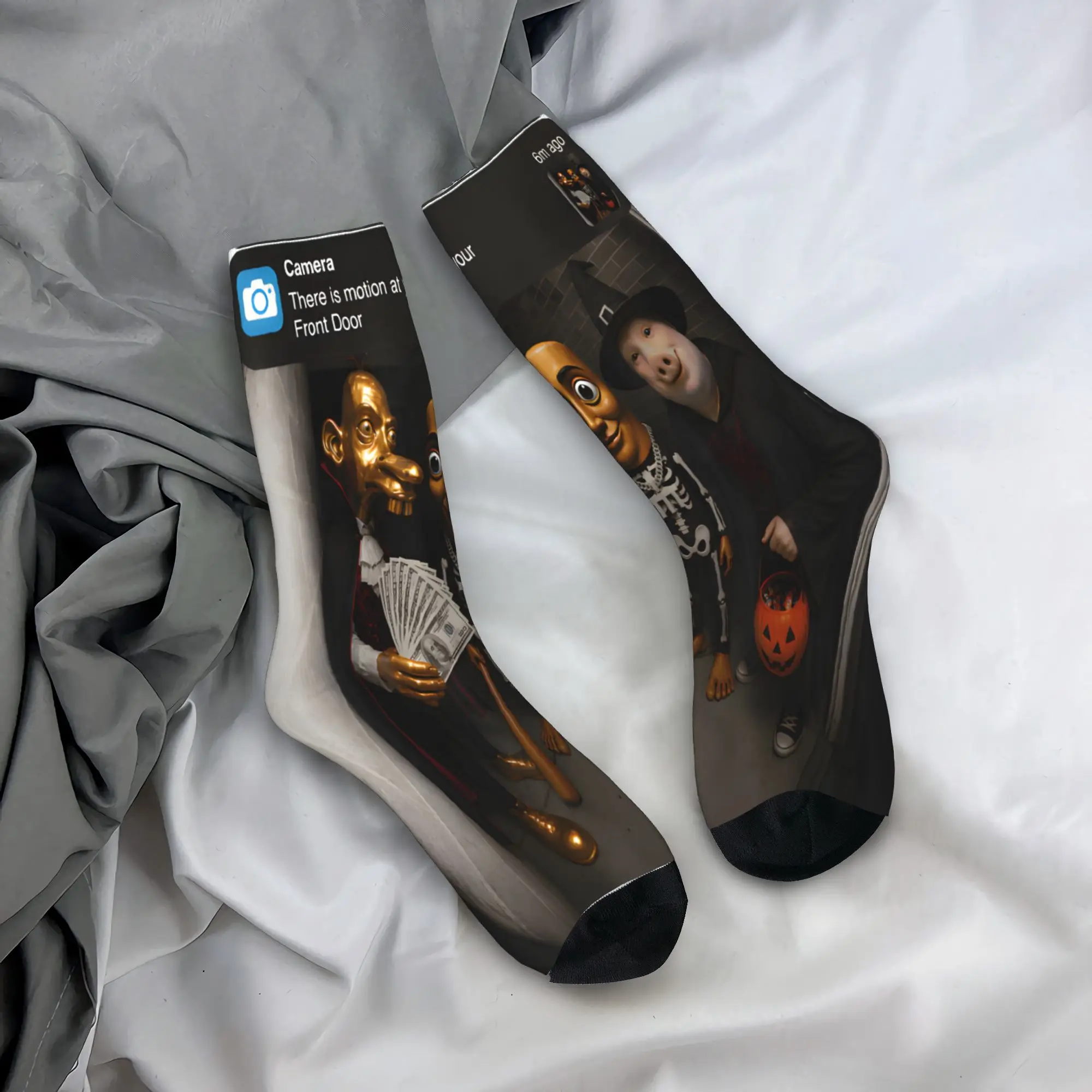 There is Motion at Your Front Door Neegy Funky Ehh Meme  Socks Merch For Men Women  Crew Socks Warm Wonderful Gifts