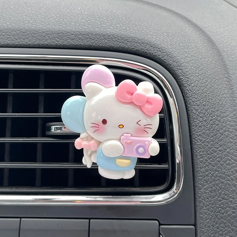 

Kawaii Charm Hot Air Balloon Hello Kitty Car Aromatherapy Ornaments Decoration Cartoon Harajuku Girl Cute Hello Kitty Gift