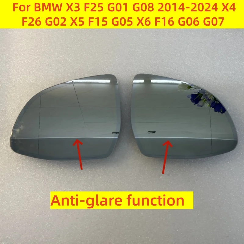 

For BMW X3 F25 G01 G08 2014-2024 X4 F26 G02 X5 F15 G05 X6 F16 G06 G07 Newly produced Auto Dimming Heated Rear Mirror Glass