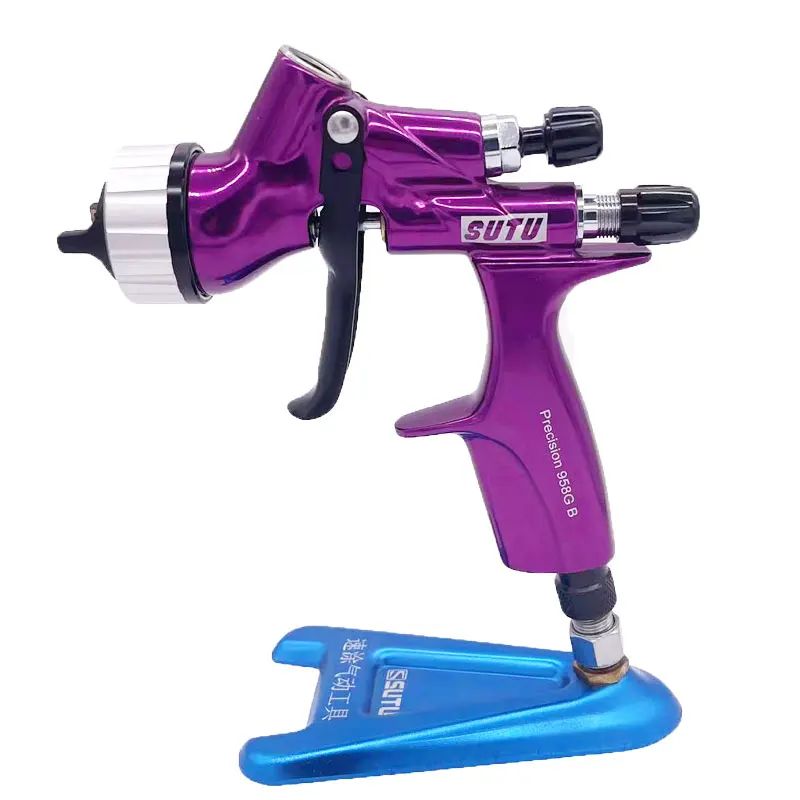 SUTU 95 Series With Pot Spray Gun 1.3MM Nozzle Oil/Water Based Air Paint Spray Guns Painting Gun Airbrush High Quality