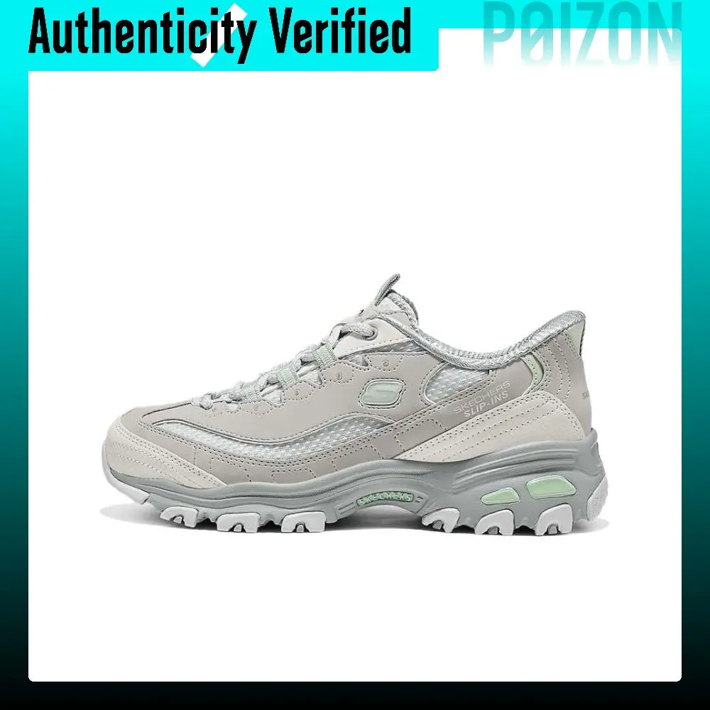 Skechers DLITES Low-top Chunky Sneakers Women's Gray Green 150866-GYGR