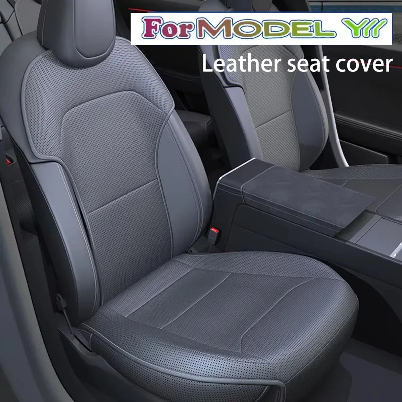For Tesla Model YL 2025 2026 juniper Ventilation leather Seat Cover Cushion Breathability Comfortable Seat Interior Accessories