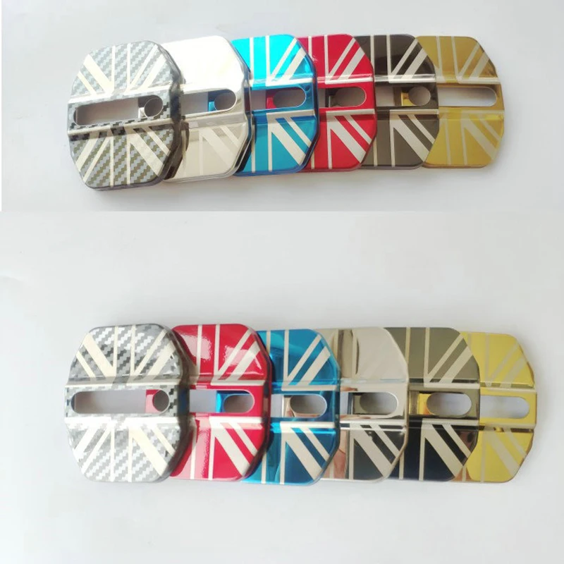 2pcs Stainless Steel Car Door Lock Cover Interior Accessories for Mini Cooper Countryman Clubman R55 R56 R60 F54 F55 F56 F60