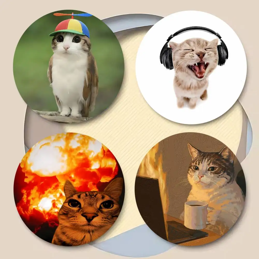Funny Cat Fashion Meme Badges Button Pin Brooch Metal Badge Custom Jewelry Accessories Hat Bag Lapel Decoration