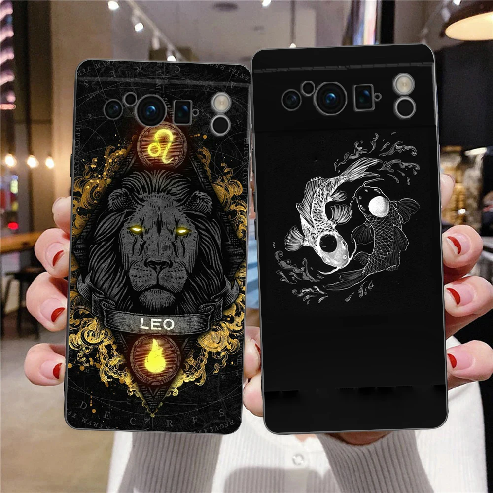 برج الحمل ليو الميزان الحوت العذراء الجدي الدلو جراب هاتف لجوجل بكسل 9 8 7 6 برو XL 8A 6A 7A 5G لينة غطاء من البولي يوريثان Fundas #2