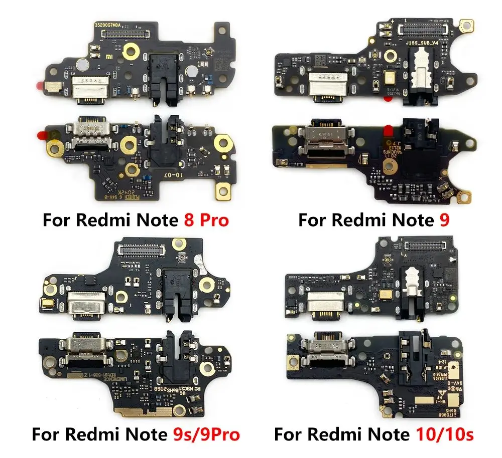 10Pcs USB Charger Port Dock Connector Charging Board Flex Cable For Redmi Note 10 10S 8T 9 9S 8 Pro