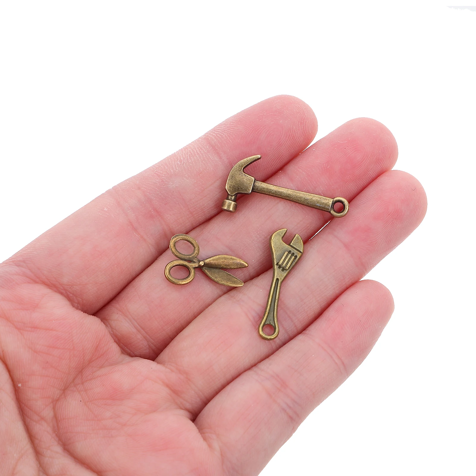 10 Sets Mini-Simulationswerkzeug, Puppenhaus-DIY-Werkzeuge, Desktop-Dekorationen, Miniatur-Schere, Basteln für Puppenhäuser, Legierung, Garten