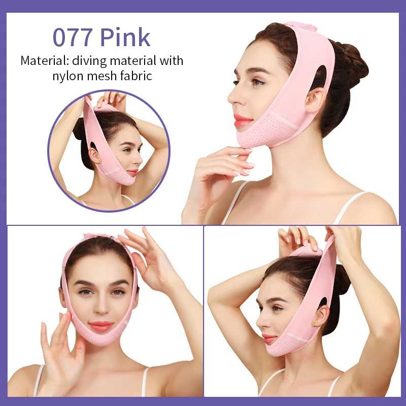 Reusable V Line lifting Mask Facial Slimming Strap - Double Chin Reducer - Chin Up Mask Face Lifting Belt - V Shaped Slimming Fa