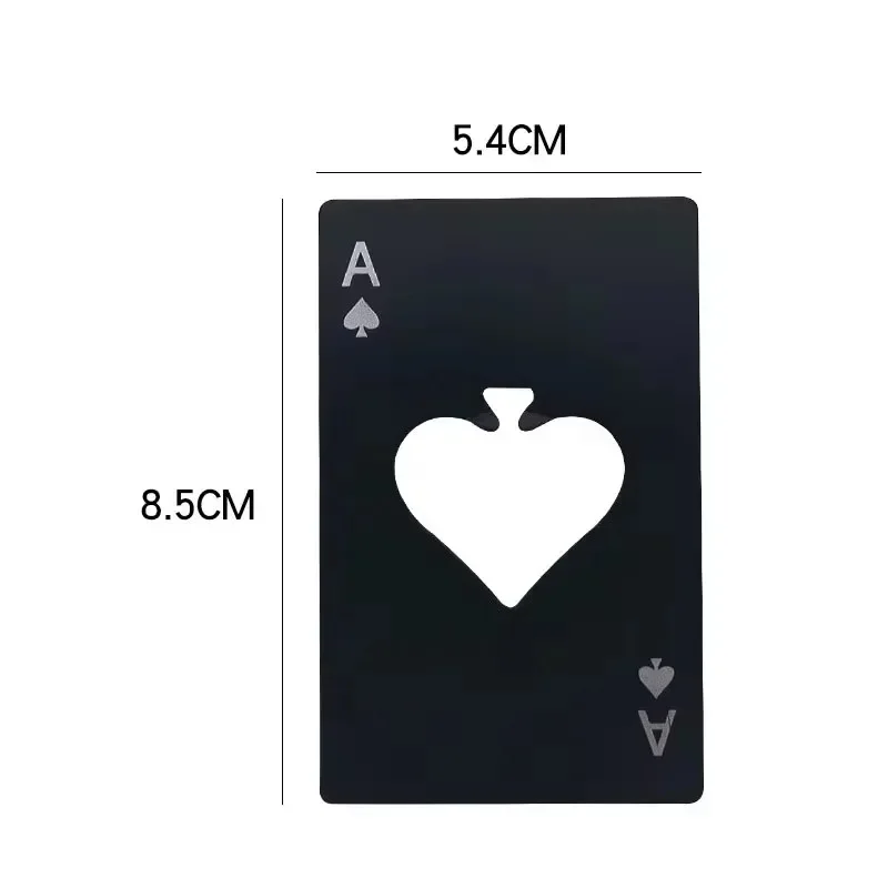 Poker Bottle Opener Portable Stainless  Steel Bottle Opener Ace of Spades Credit Card Bottle Opener Cocina Accesorio Cheap