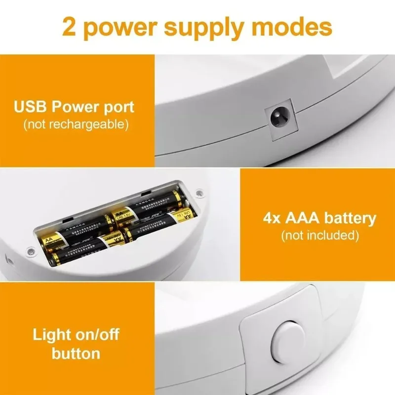 Dry Battery/USB Dual Use Double-Sided Mirror LED Makeup Mirror Portable Beauty Mirror Makeup Light