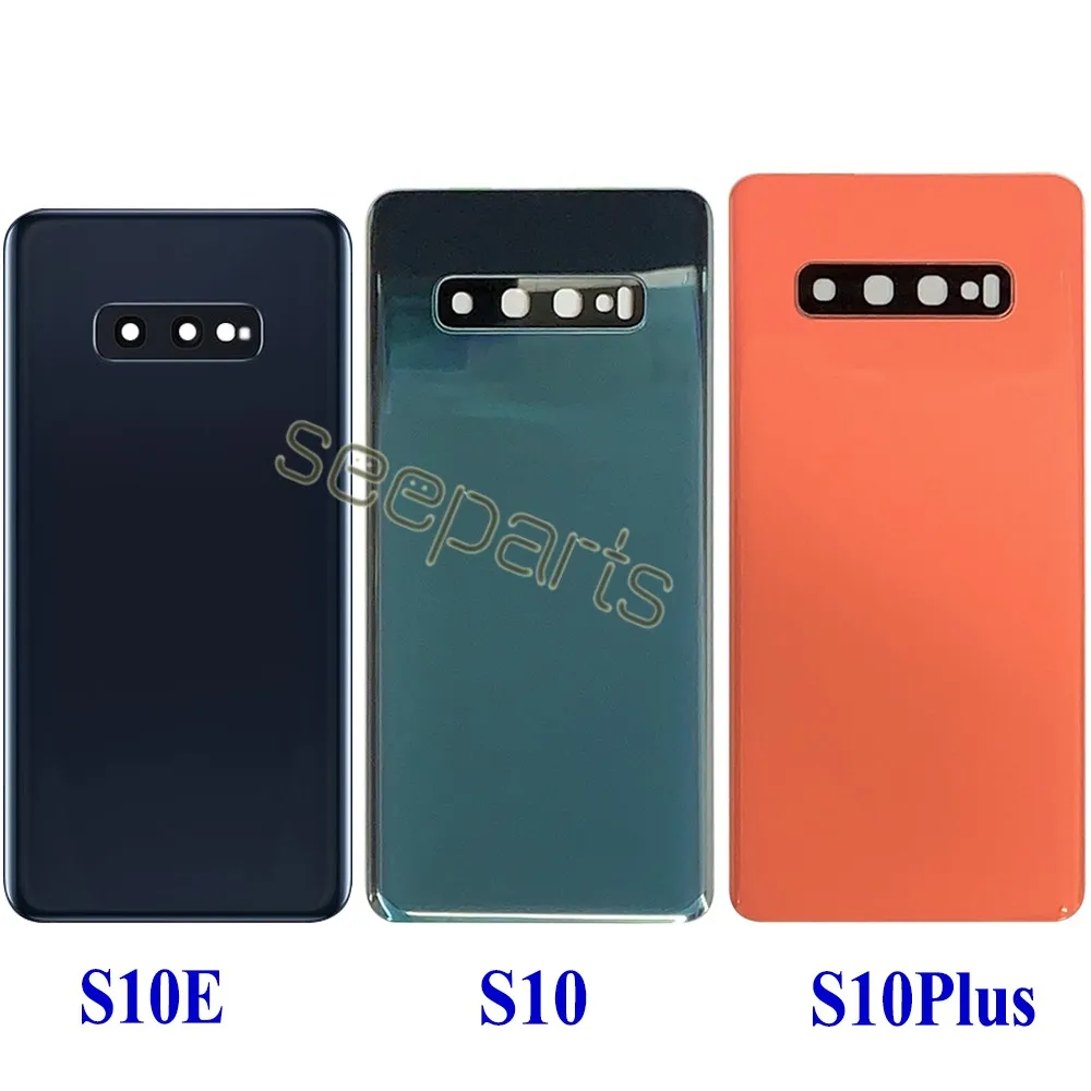 New Back Glass For Samsung Galaxy S10 Plus Battery Cover Rear Door Housing Case For Samsung S10E Battery Cover Camera Lens