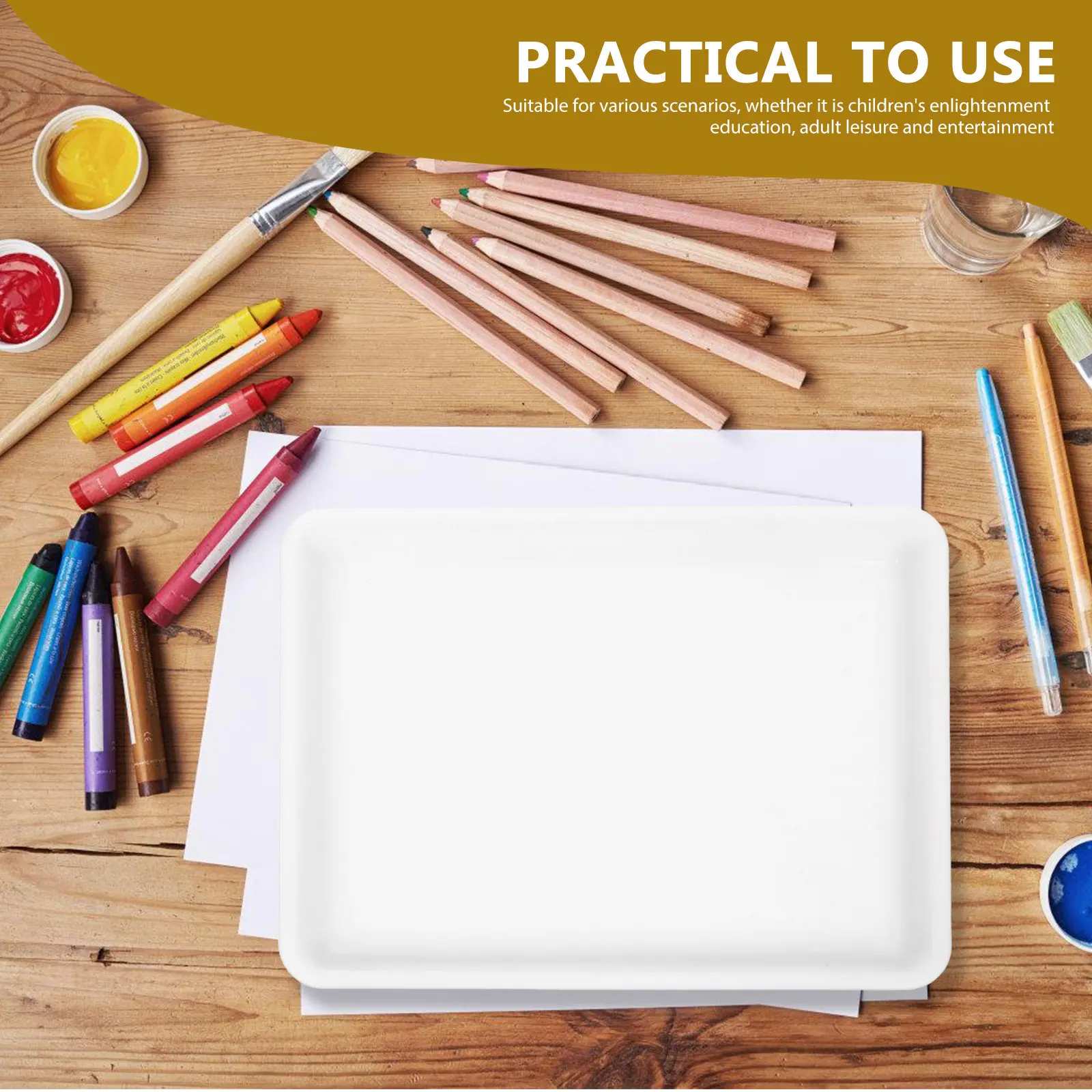 3Pcs Watercolor Mixing Palette Tray Plastic Paint Dish for Floating Painting Water Marbling Blending Colors Portable Lightweight