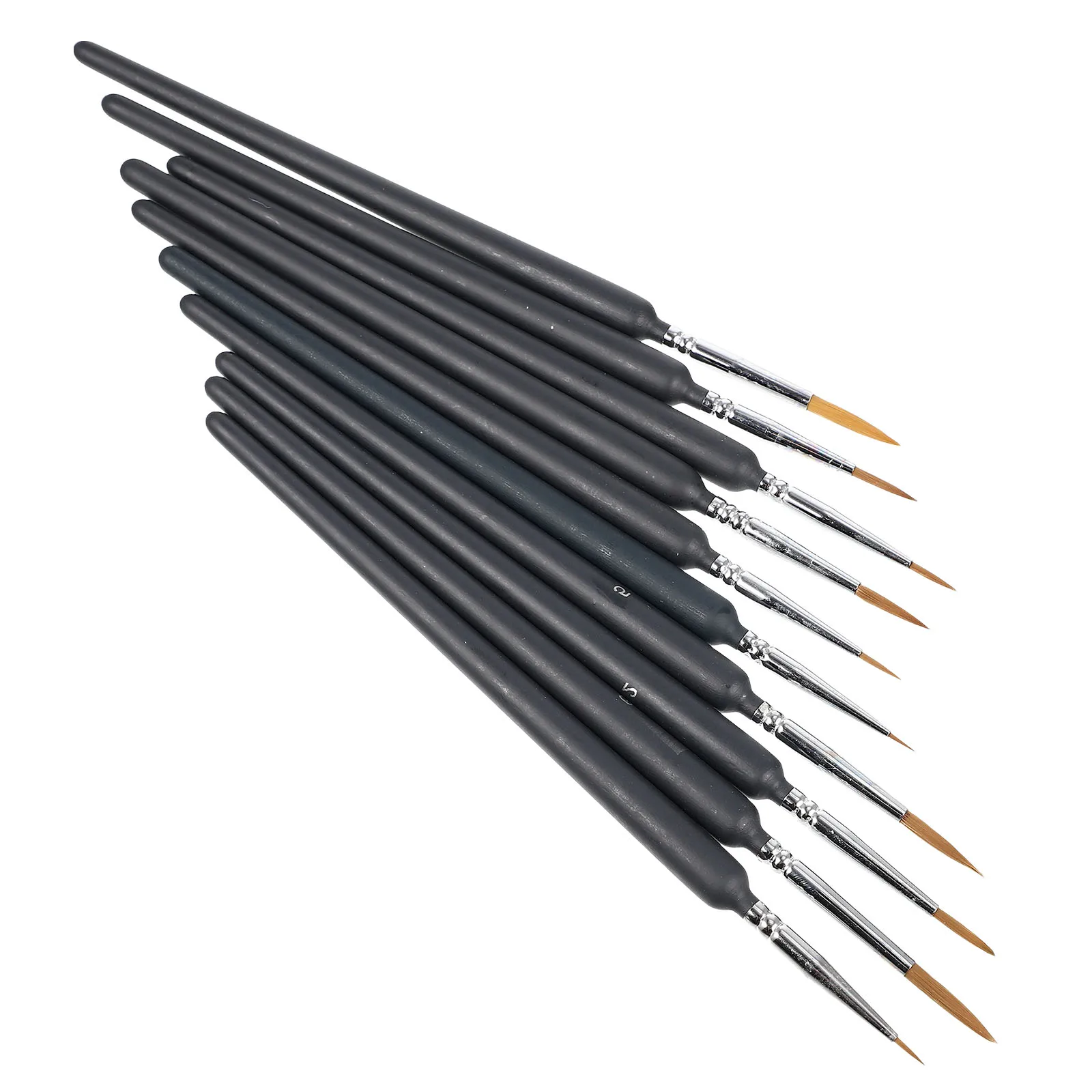 

10 Pcs Aluminum Drawing Pens Portable Paint Brushes for Watercolor Oil Acrylic Painting Nail Lightweight Ergonomic Practical