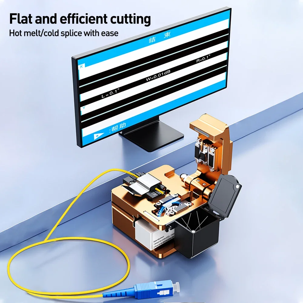 Cortador de fibra óptica Natalink, empalmador de fusión de fibra óptica ligera, cuchillo de corte, cortador de conexión en frío de fibra FTTH de alta precisión