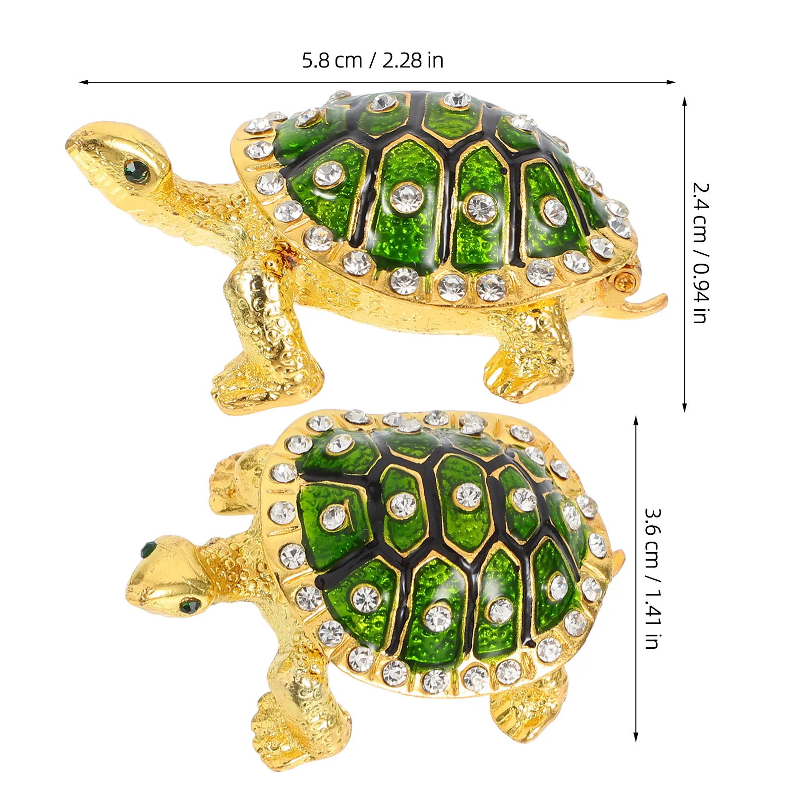 Metal Turtle Shaped Jewelry Box Holder Organizer For Storage For Mom Premium Trinket Spacious Interior Earring