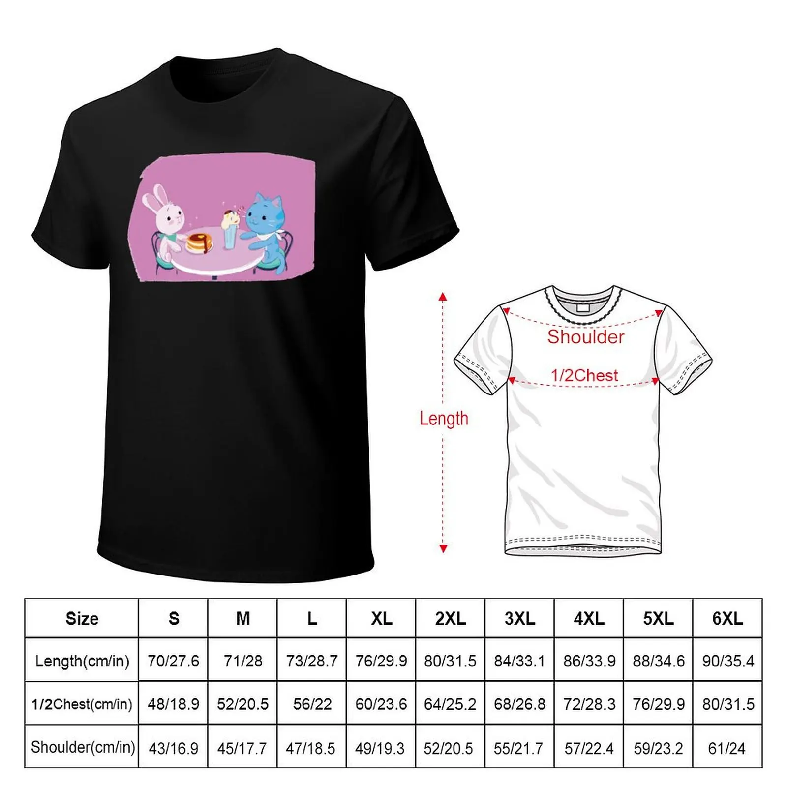 Pancake Milkshake T-Shirt Active Sports Short Sleeve Cotton Shirt