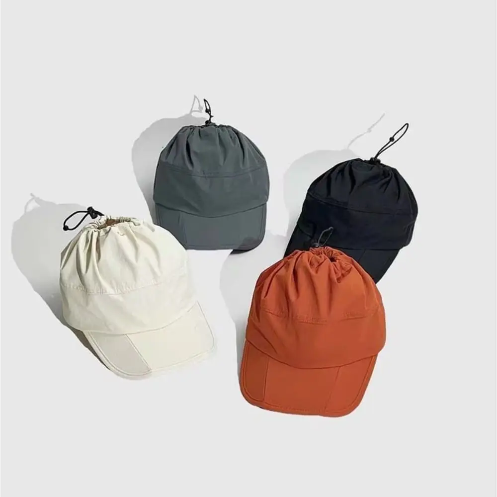 

Polyester Sunproof Empty Top Hat Adjustable Foldable Outdoor Quick Drying Hat Breathable UV Protection Sports Men's Cap