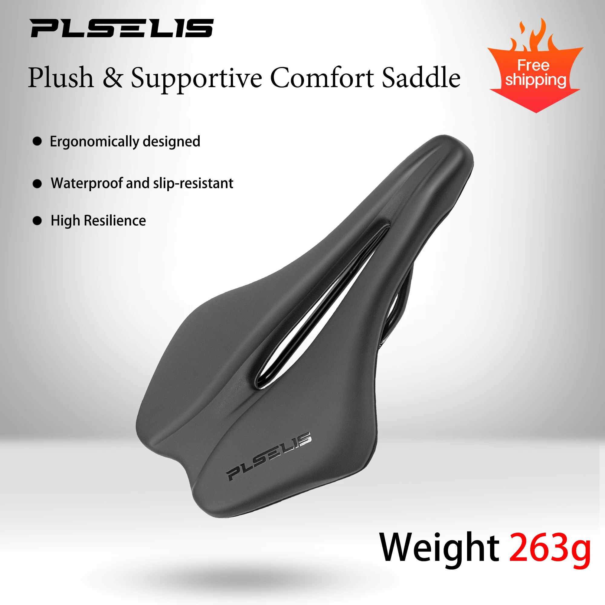 

PLSELIS Mountain/Folding Bike Saddle: Vacuum-Assisted Super-Lightweight Design with Hollow-Core Comfort & Non-Slip Grip