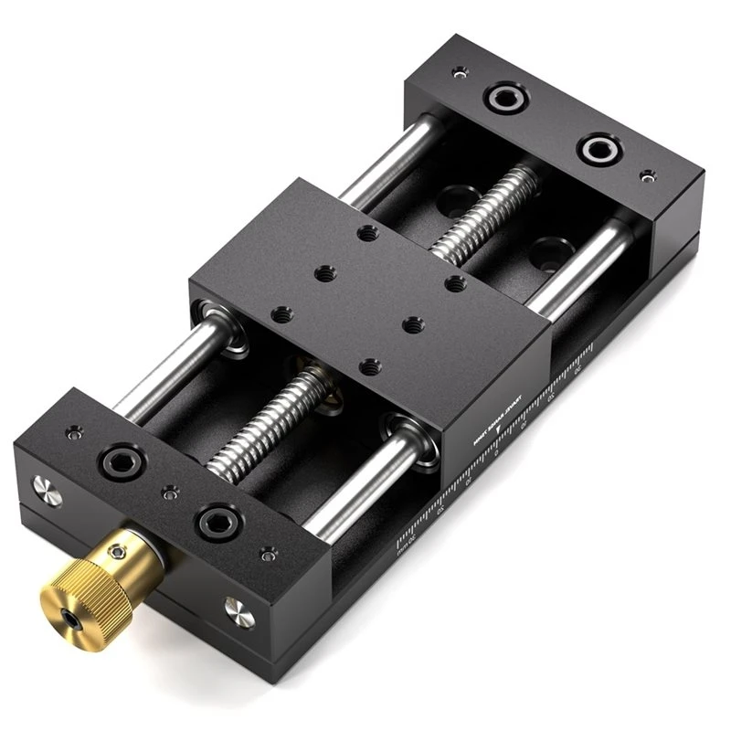 Manual Translation System Manual Linear Stage 75Mm Sliding Table Linear Rail Guide Alloy Slide Stage With Ruler And Base