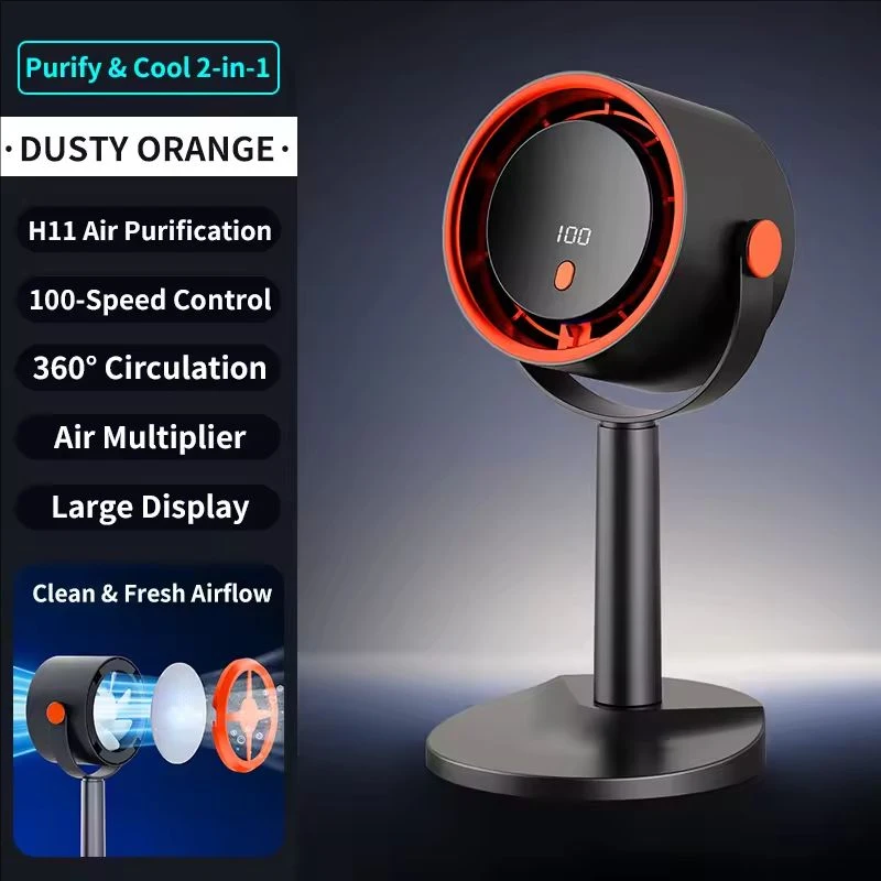 Bladeless Electric Fan Portable Outdoor Camping Fan with Timer Function Office Dormitory USB
