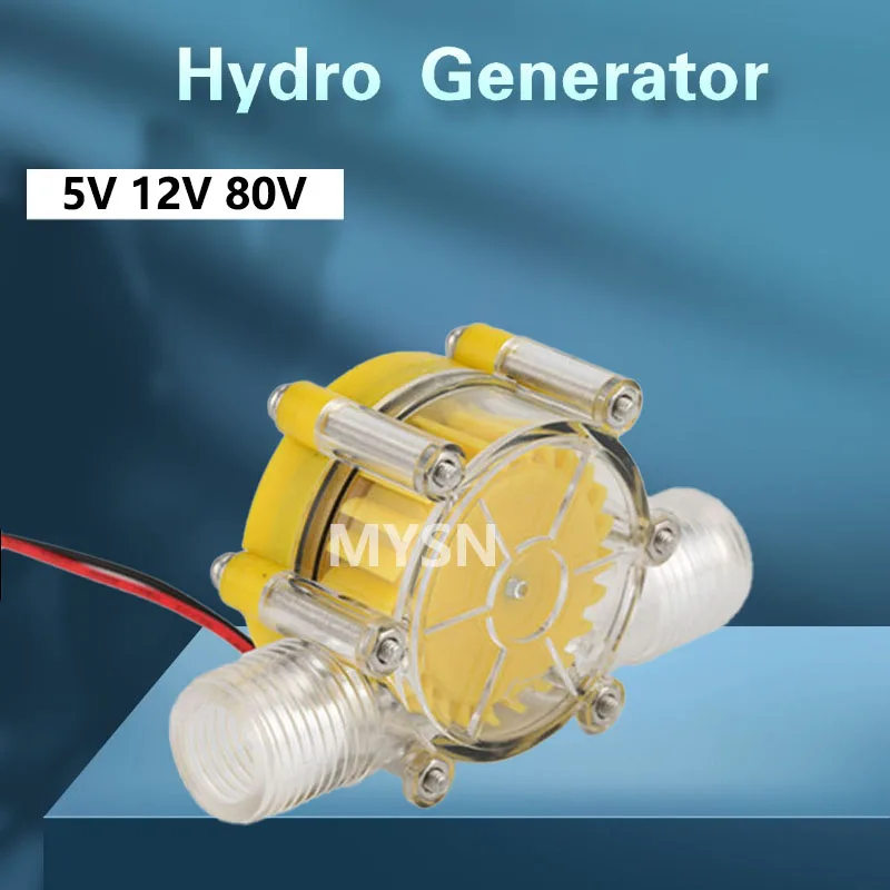 Micro-hydro Generator DC12V 80V Water Flow Pump Turbine Hydroelectric Power Energy Generators Mini Water Turbine Generator